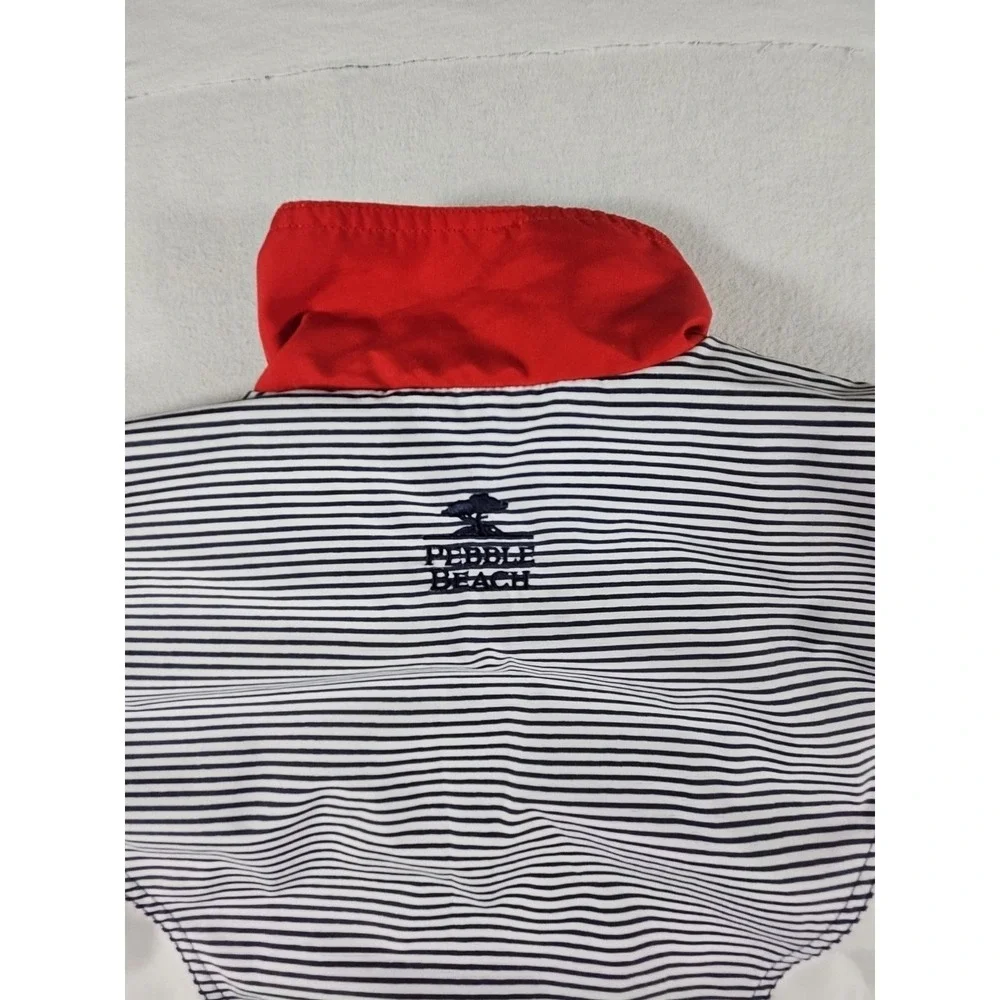 Vintage Pebble Beach‎ Color Block Windbreaker Red White Blue Size Small